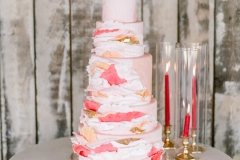 13-whimsical-fluttery-coral-gold-cake