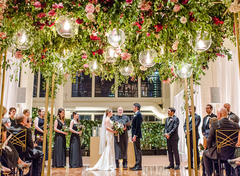 14-Art-gallery-ceremony-floral-chuppah